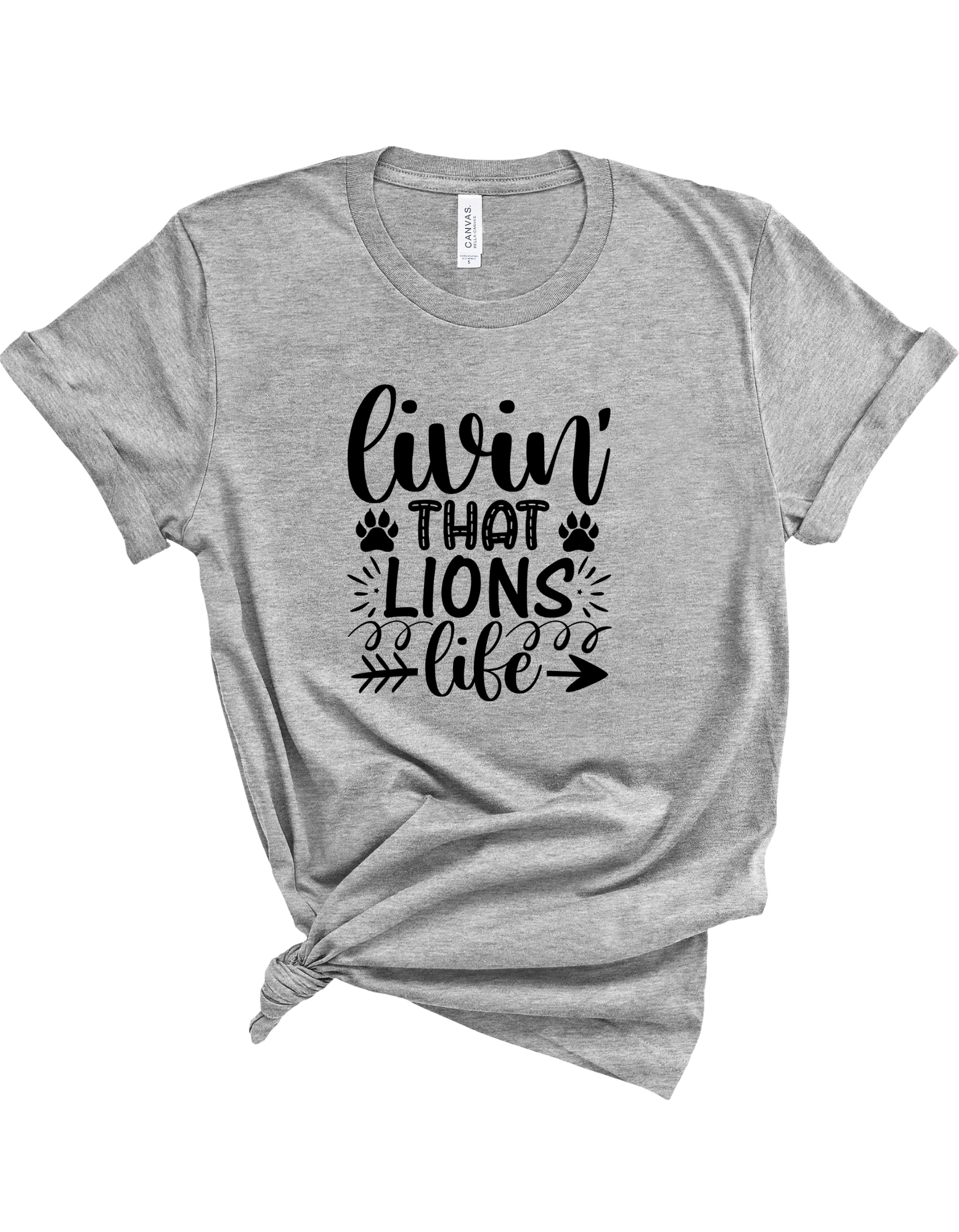 Livin That Lions Life  - Athletic Heather Short Sleeve  Main Image